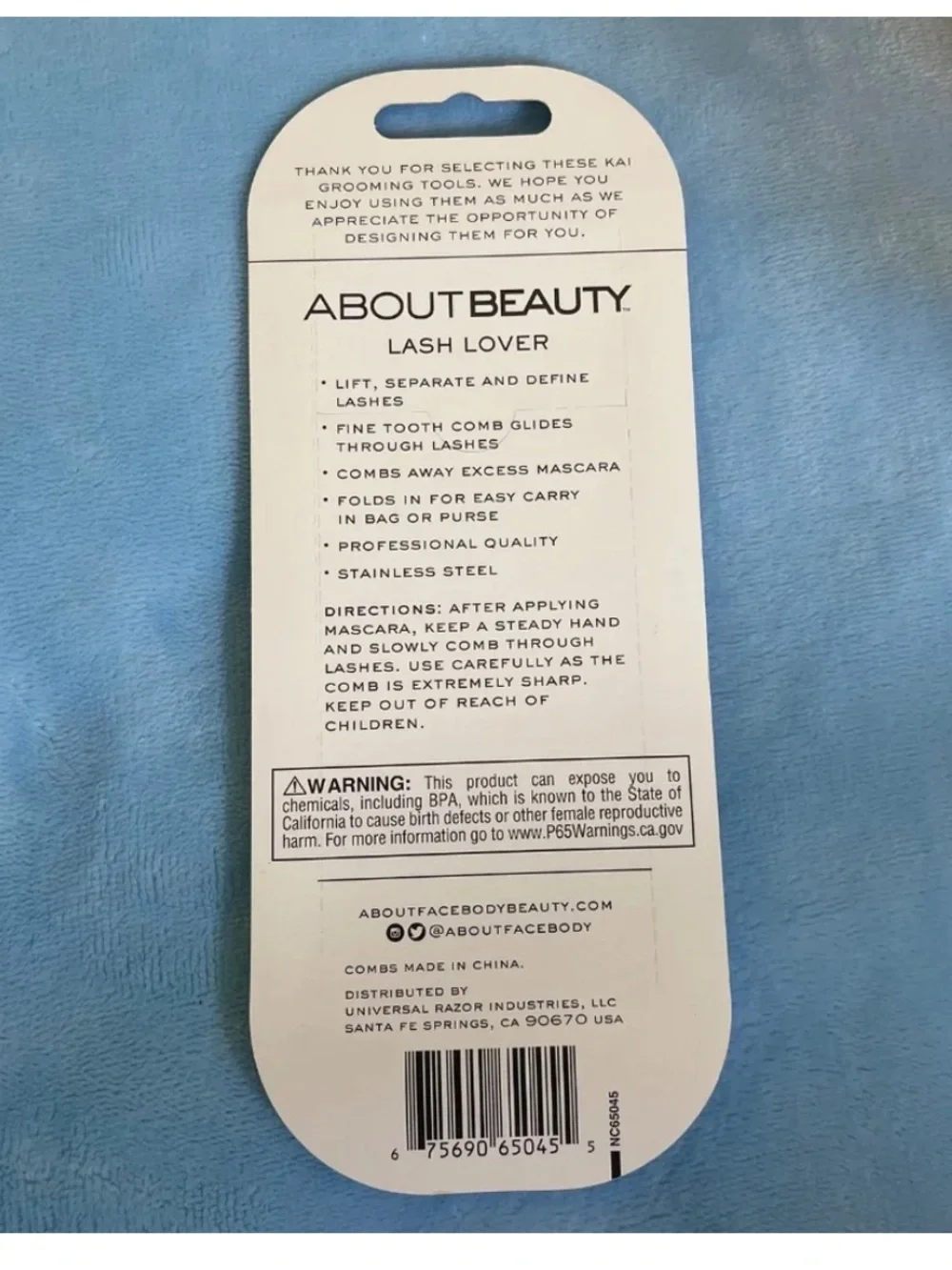 NEW About Beauty Lash Lover Folding Eyelash Comb, 2-count